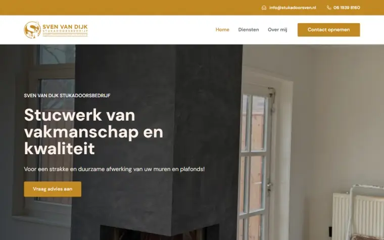 Screenshot van stukadoorsven.nl